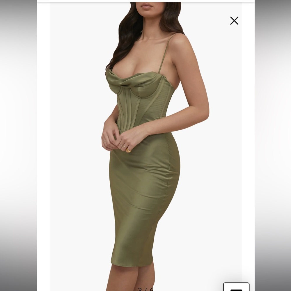 Myrna Satin Corset Dress- Sz Large
